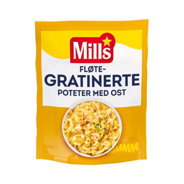 ミルズ グラティネートポテトチーズ添え 113g – Gratinerte Poteter med Ost