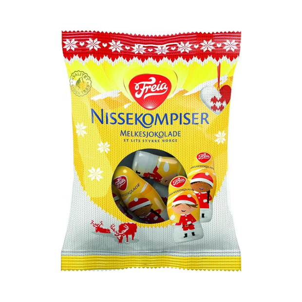 フライア サンタのリトルヘルパーズ 120g – Nissekompiser Melkesjokolade