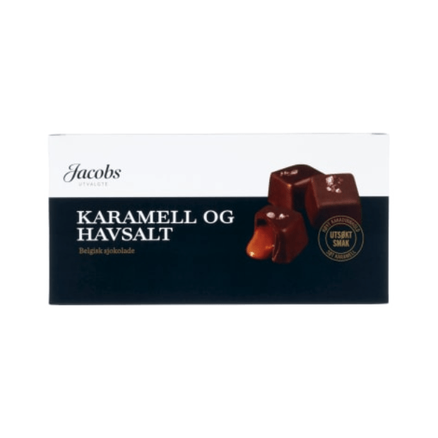 Belgian Confectionery Caramel Sea Salt 155g Jacobs Utvalgte - Belgisk Konfekt Karamell Havsalt - Scandi Candy Swedish Candy Shop
