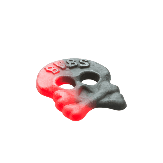 Bubs Raspberry Licorice Skulls jelly - Bringebær Lakrisskaller - Scandi Candy Swedish Candy Shop