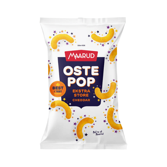 Cheese Pop XL Cheddar 175g Maarud - Ostepop XL Cheddar - Scandi Candy Swedish Candy Shop
