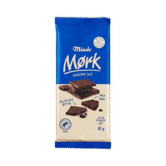 Dark Chocolate with Salt 80g Minde - Scandi Candy Swedish Candy Shop