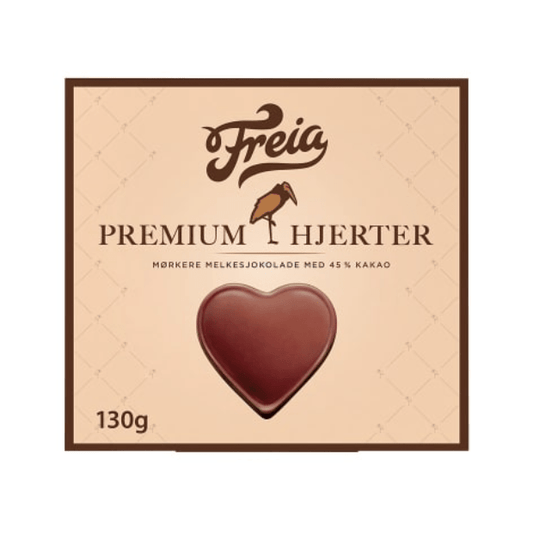 Freia Premium Heart 130g – Norwegian Premium Hjerter - Scandi Candy Swedish Candy Shop