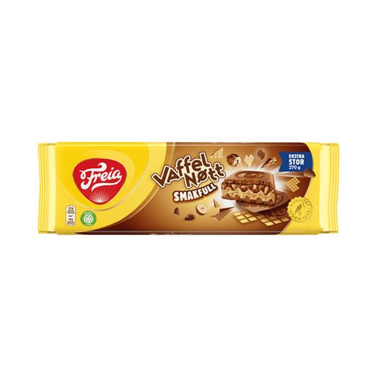 Freia Tasty Wafel Nut 270g – Smakfull Vaffelnøtt - Scandi Candy Swedish Candy Shop