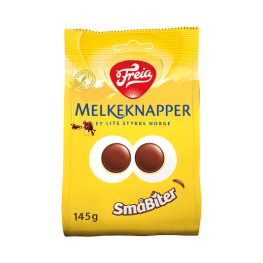 Milk Buttons Mini Bites Chocolate 145g (Freia) – Norwegian Melkeknapper - Scandi Candy Swedish Candy Shop