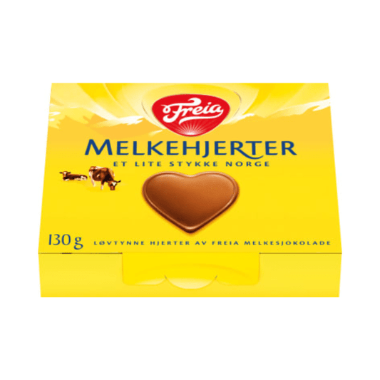 Milk Chocolate Hearts 130g (Freia) – Melkehjerter - Scandi Candy Swedish Candy Shop