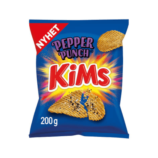 Potato Chips Pepper Punch 200g (Kims) – Potetgull Pepper Punch - Scandi Candy Swedish Candy Shop