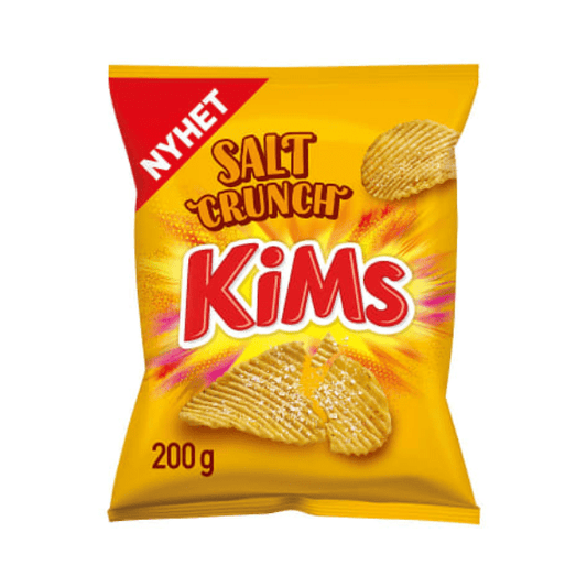 Potato Chips Salt Crunch 200g (Kims) - Scandi Candy Swedish Candy Shop