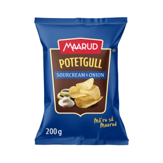 Potato Chips Sour Cream & Onion 200g (Maarud) – Sour Cream & Onion Chips - Scandi Candy Swedish Candy Shop