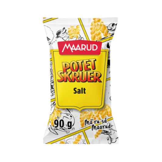 Potato Screws Salt 90g – Potetskruer - Scandi Candy Swedish Candy Shop