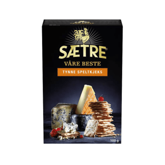 Sætres Best Thin Spelt Crackers 100g – Speltkjeks Tynne - Scandi Candy Swedish Candy Shop