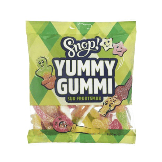 Snop Yummy Gummi Sour 200g - Scandi Candy Swedish Candy Shop