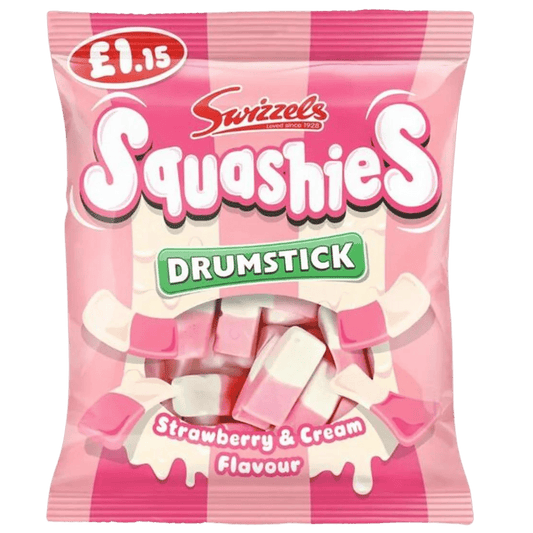 Squashies Drumstick Strawberry & Cream 140g - Scandi Candy Swedish Candy Shop