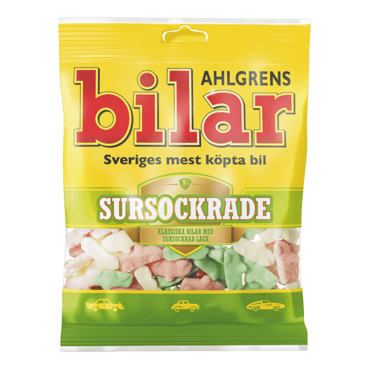 Ahlgrens Bilar Sursockrade 100g - Scandi Candy Swedish Candy Shop