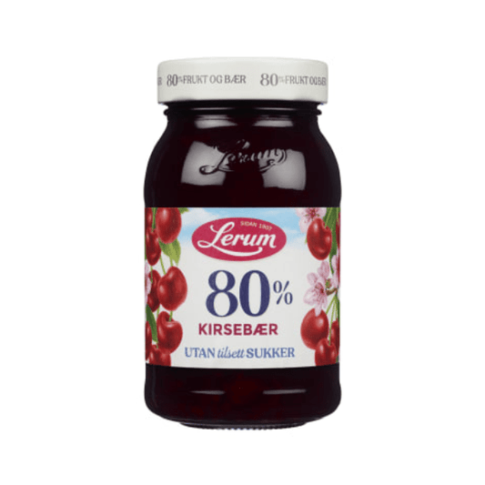 Cherry Jam, 340g Lerum - Kirsebærsyltetøy - Scandi Candy Swedish Candy Shop