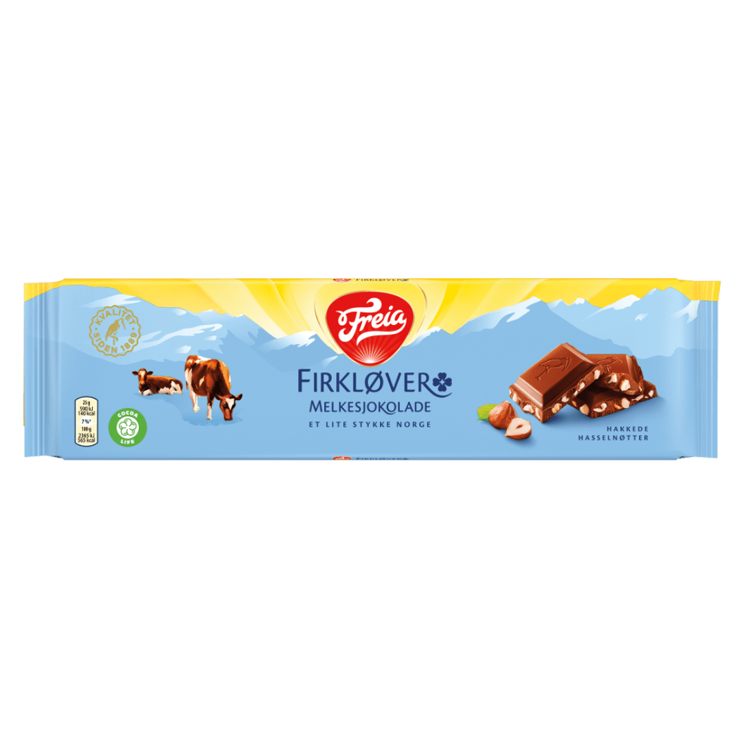 Freia Firkløver Milk Chocolate with Nuts 200g - Scandi Candy Swedish Candy Shop