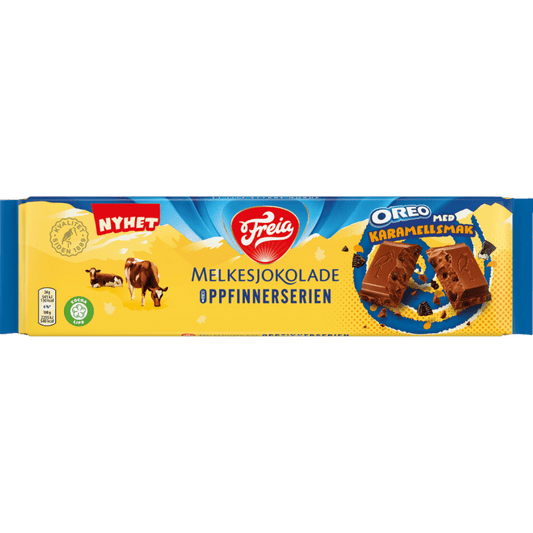 Freia Milk Chocolate Oreo & Caramel 190g - Scandi Candy Swedish Candy Shop