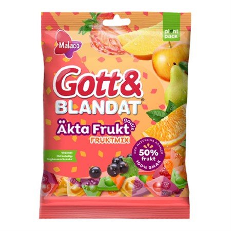 Gott & Blandat Real Fruit 220g - Scandi Candy Swedish Candy Shop