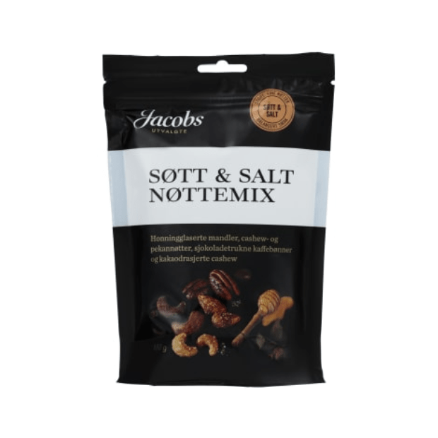 Jacob Nut Mix Sweet & Salty 180g – Søtt & Salt Nøttemix - Scandi Candy Swedish Candy Shop