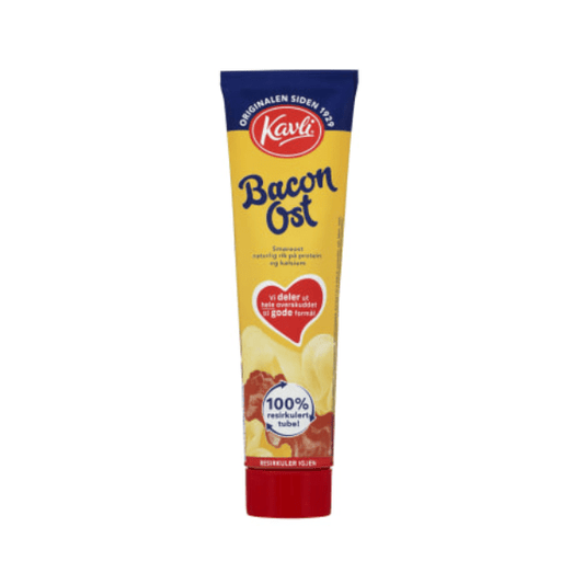 Kavli Bacon Cheese 175g Tube – Baconost på Tube - Scandi Candy Swedish Candy Shop