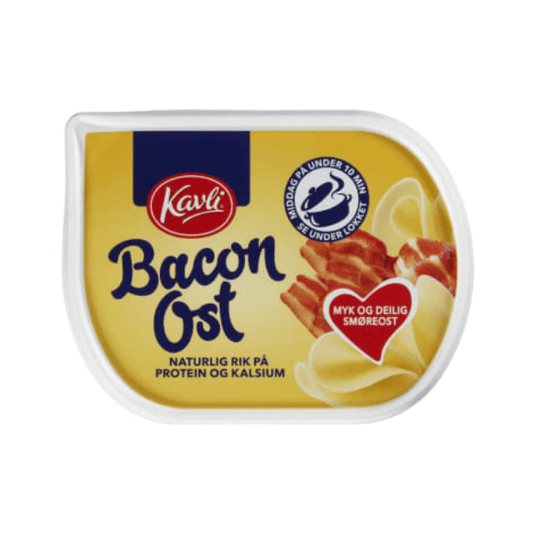Kavli Bacon Cheese 200g Container – Baconost - Scandi Candy Swedish Candy Shop