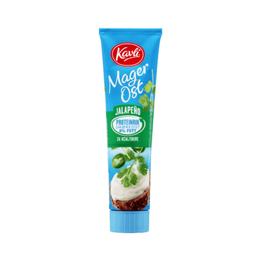 Kavli Low - Fat Cheese with Jalapeno 175g Tube – Magerost med Jalapeno - Scandi Candy Swedish Candy Shop