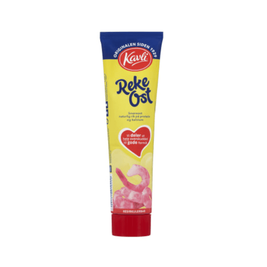 Kavli Shrimp Cheese 175g Tube – Rekeost på Tube - Scandi Candy Swedish Candy Shop