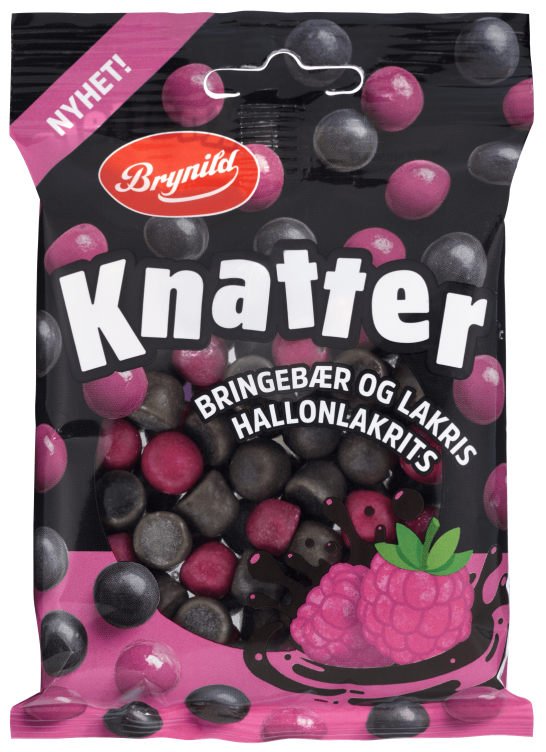 Knatter Raspberry & Licorice 80g - Scandi Candy Swedish Candy Shop