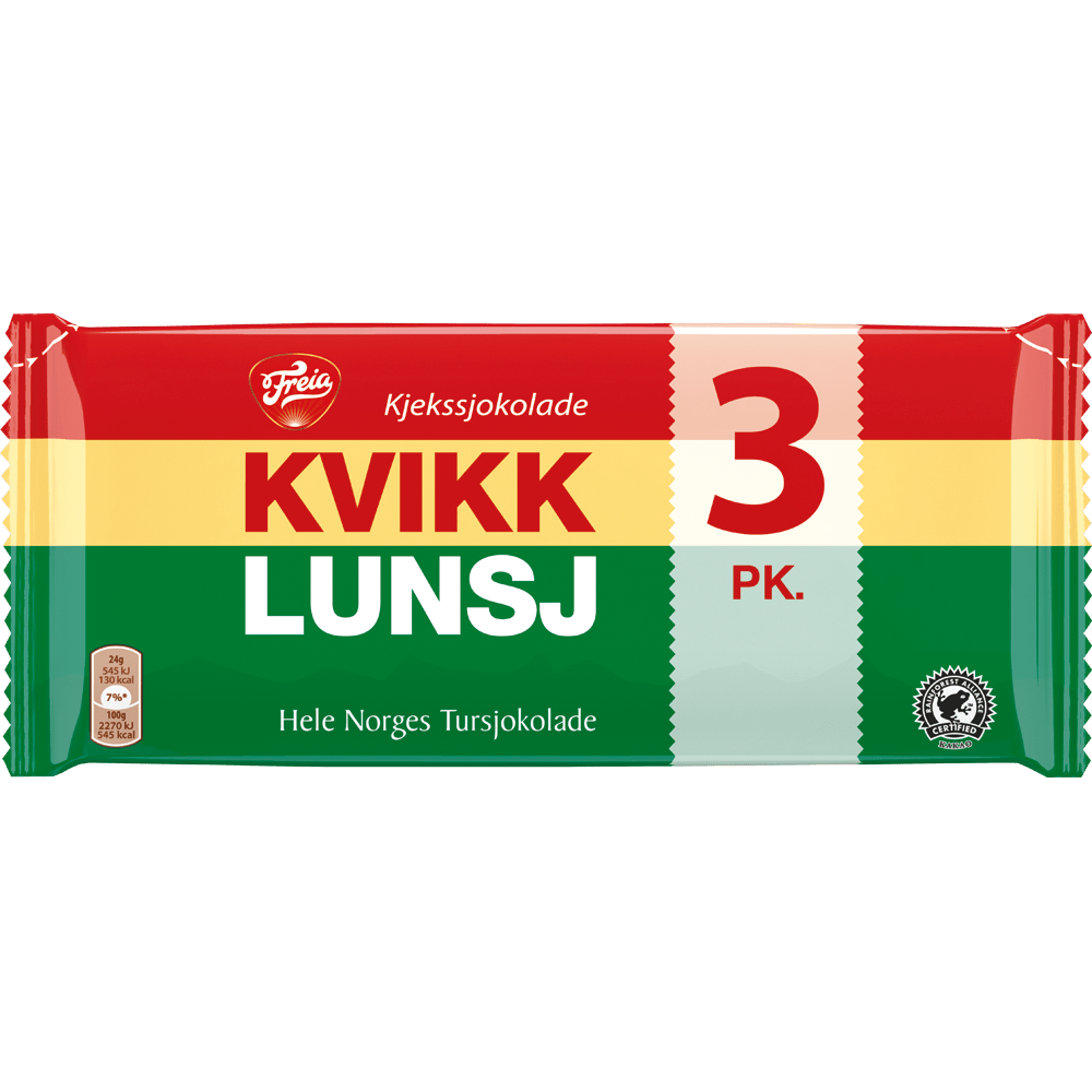 Kvikk Lunsj 3x47g - Scandi Candy Swedish Candy Shop