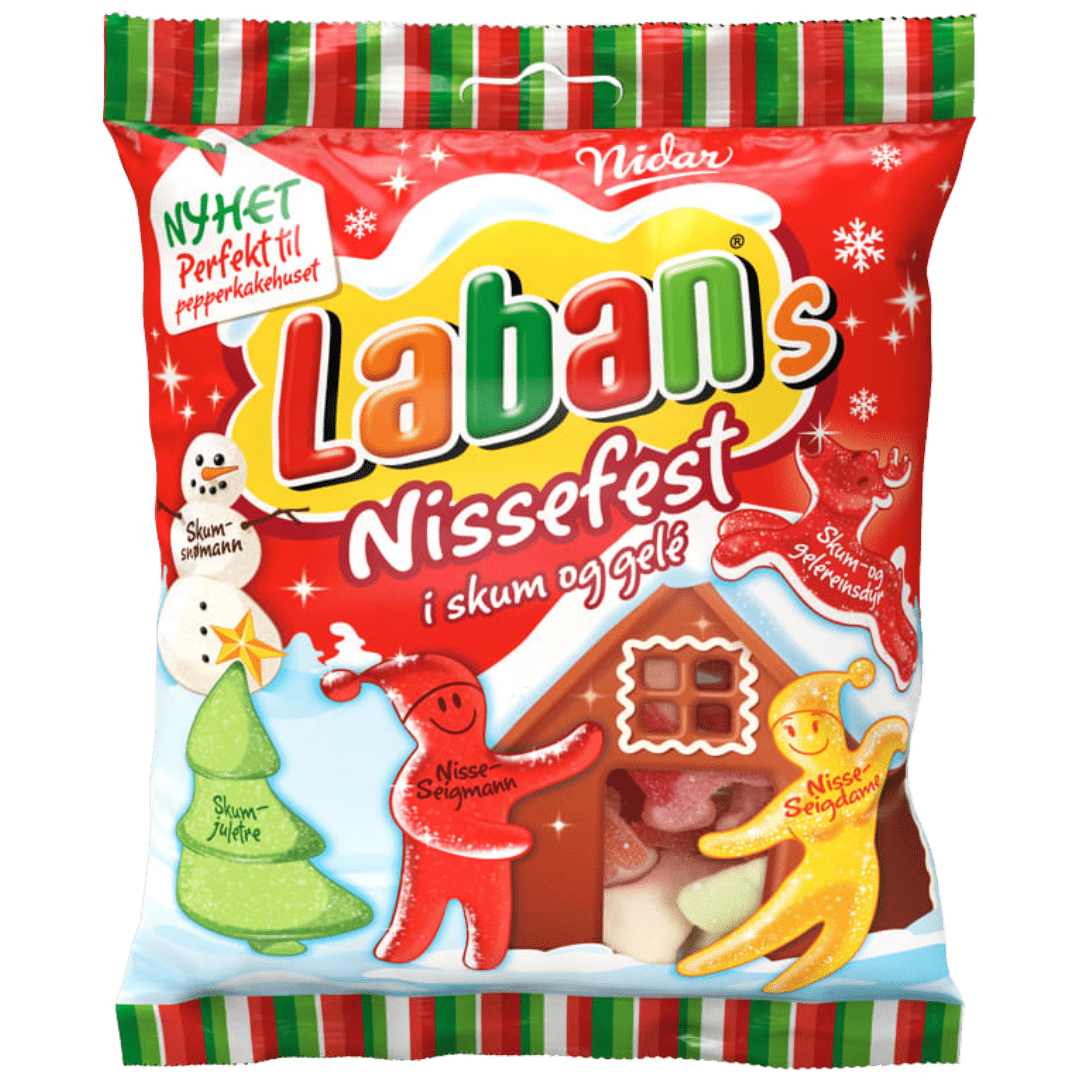 Laban Santa Party - Nissefest 350g - Scandi Candy Swedish Candy Shop