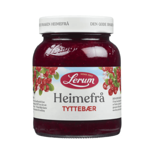 Lingonberry Jam Homemade 390g – Lerum Tyttebær Heimefrå - Scandi Candy Swedish Candy Shop