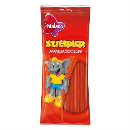 Malaco Stjerner Strawberry 92g - Scandi Candy Swedish Candy Shop