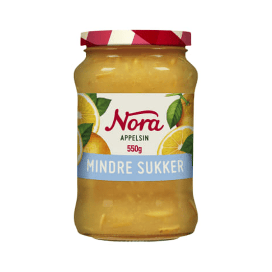 Nora Orange Marmalade Light 550g – Appelsinmarmelade Lett - Scandi Candy Swedish Candy Shop