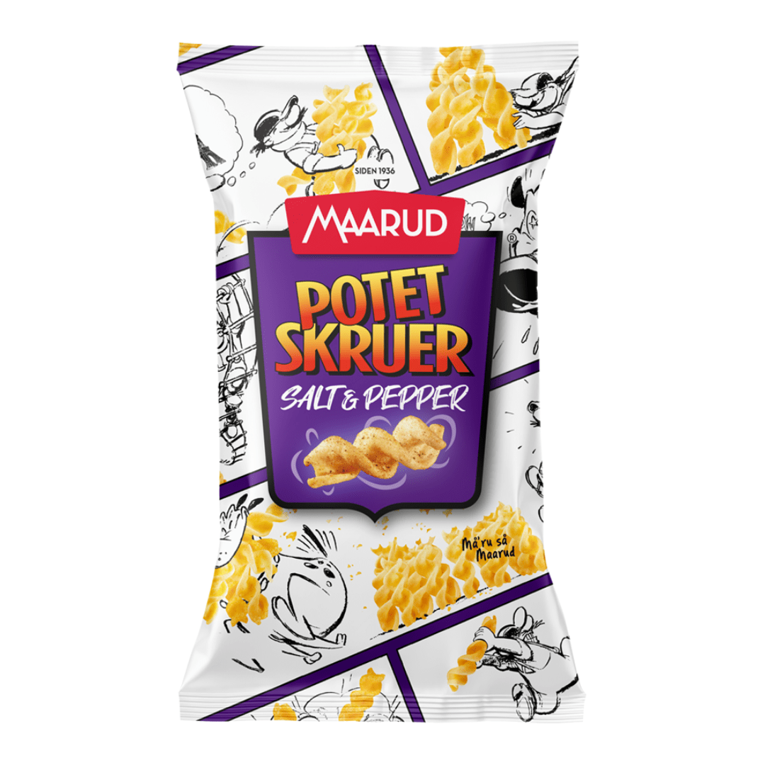 Potato Screws Salt & Pepper 85g - Scandi Candy Swedish Candy Shop