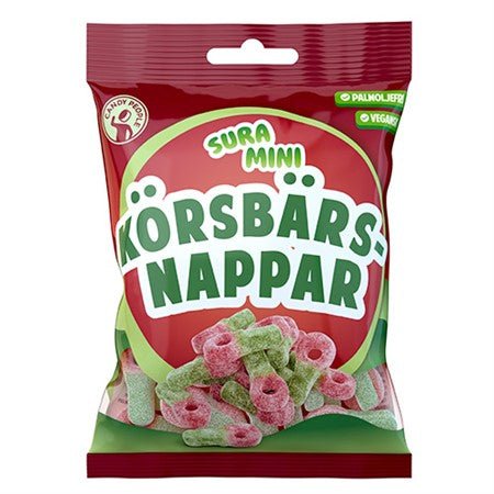 Sour Mini Cherry Pacifiers 70g - Scandi Candy Swedish Candy Shop