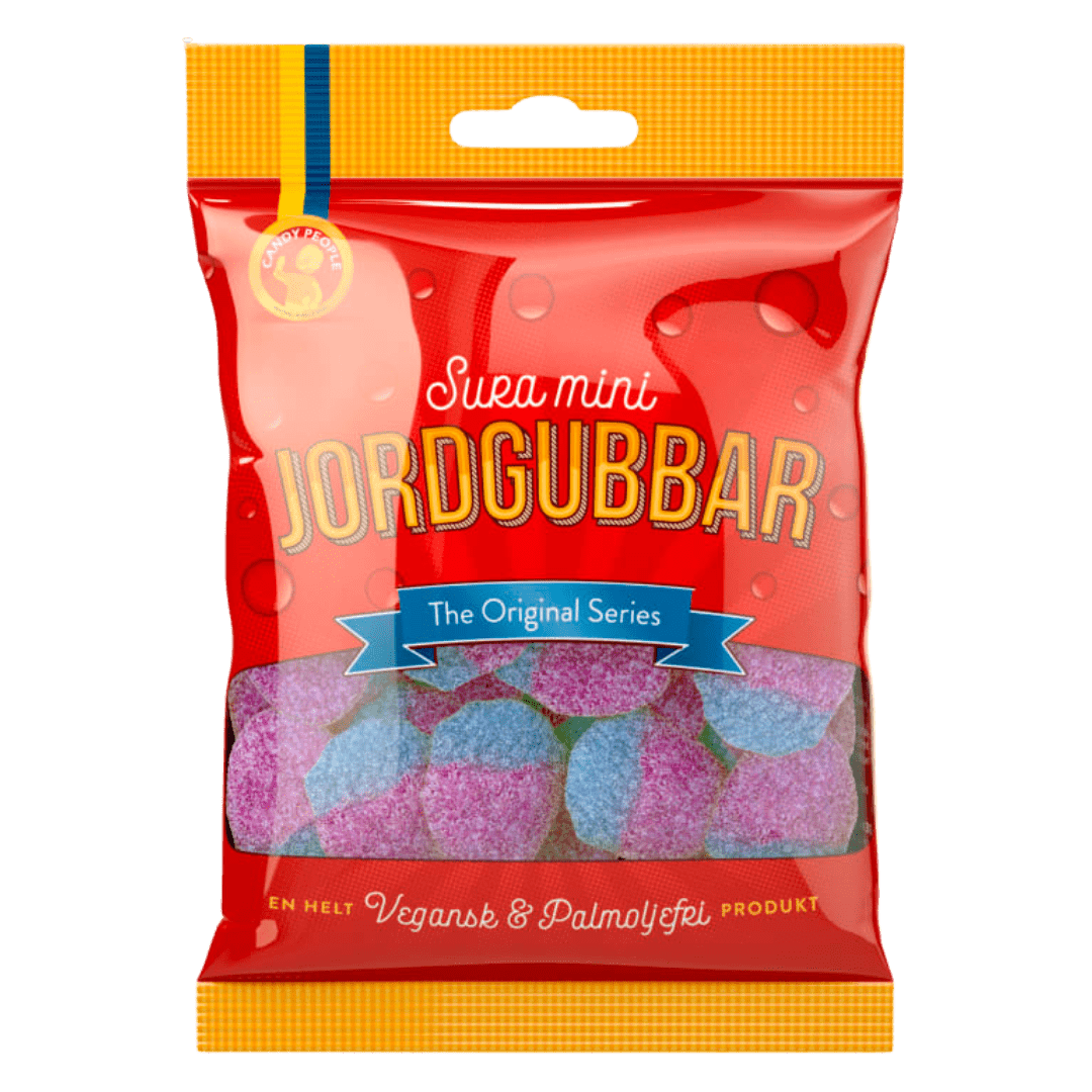 Sour Mini Strawberries 80g - Scandi Candy Swedish Candy Shop