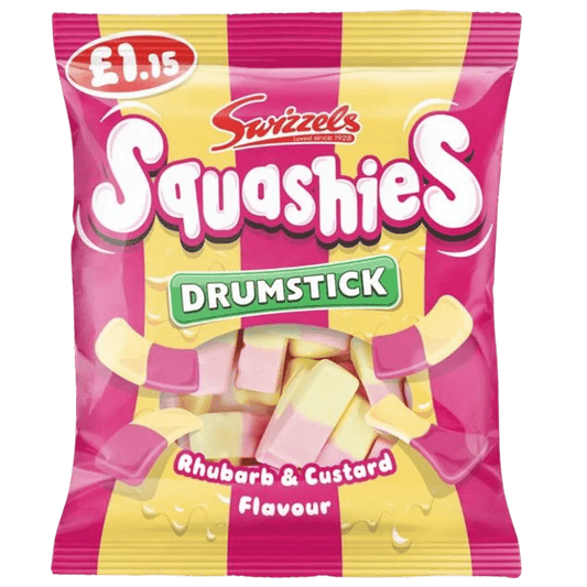 Squashies Drumstick Rhubarb & Custard 120g - Scandi Candy Swedish Candy Shop