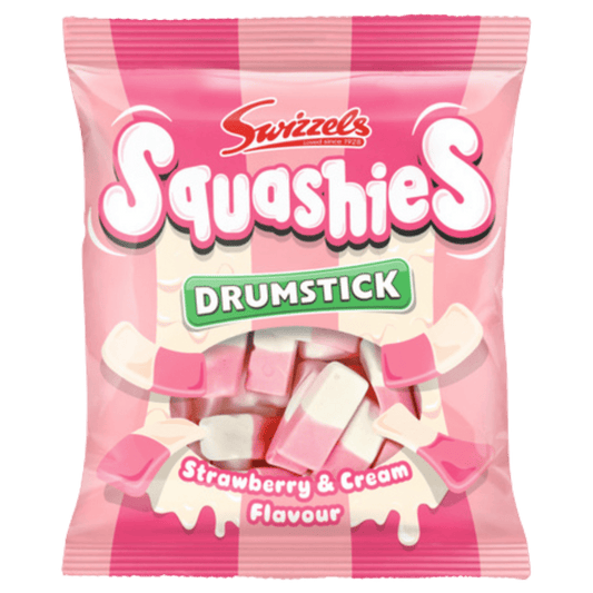 Squashies Drumstick Strawberry & Cream 140g - Scandi Candy Swedish Candy Shop