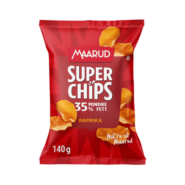 Superchips Paprika 140g Maarud - Scandi Candy Swedish Candy Shop