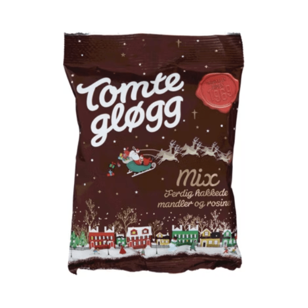 Tomtegløgg Mix Ready Chopped Almonds and Raisins, 175g - Tomtegløgg Mix Ferdig hakkede mandler og rosiner - Scandi Candy Swedish Candy Shop