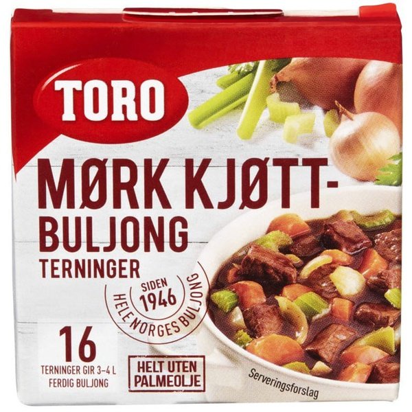 Toro Dark bouillon Broth Cubes 16 pc (Mørke buljong terninger) 64 grams